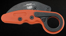 Load image into Gallery viewer, CRKT Kinematic Provoke Folding Kerambit Knife Orange. This knife is based on the Malaysian Kerambit (tiger claw) knife.  A truly futuristic EDC option!  Buy Now at School of Arms Media https://schoolofarmsmedia.com/