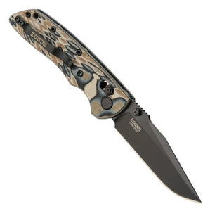 Hogue Deka Folding Knife with FDE G-Mascus Handle. These knives some of the sharpest and toughest available! Great EDC option!  Buy Now at School of Arms Media https://schoolofarmsmedia.com/